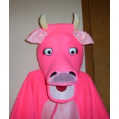 Midsize cow costume head Pink