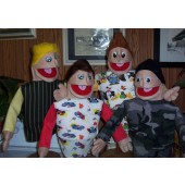 Economy Set of 4 Boy People Puppets 