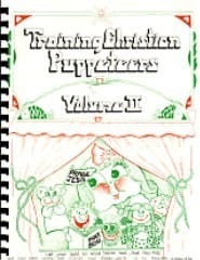 Cover of "Training Christian Puppeteers Volume II" featuring colorful puppet characters and a decorative border, relevant for educational puppet ministry resources.