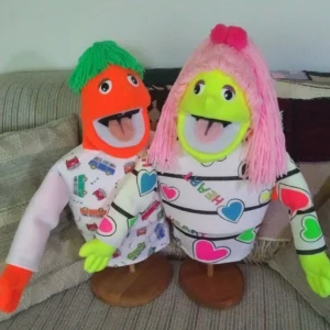 Blacklight Economy Boy and Girl Puppet Set with 2-Character Puppet Plays
