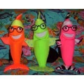 Blacklight Set of 3 Stand Up Fish Puppets