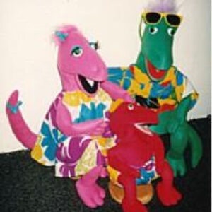 Dinosaur Family of 3 Puppets with Script Book