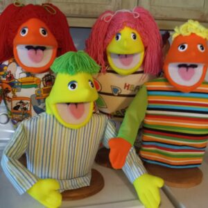Blacklight Economy Boy & Girl Puppet Set of 4