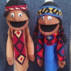 Native American Boy and Girl Puppet Set