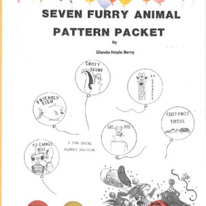 Seven Furry Animal Puppets Pattern Book + Snake Pattern